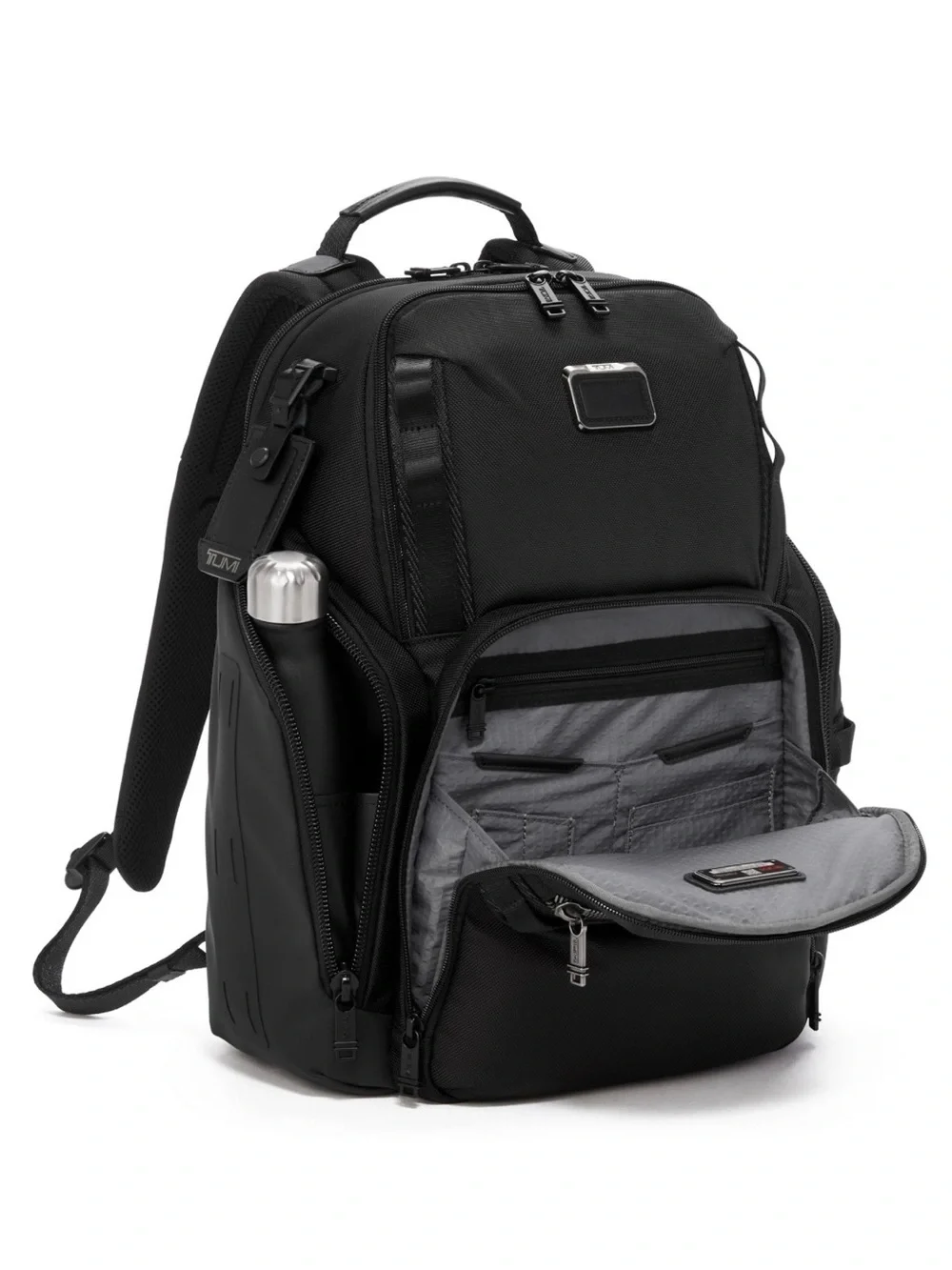 NWT Tumi Black Alpha Bravo Search Compact Tech Backpack with Front Organizer